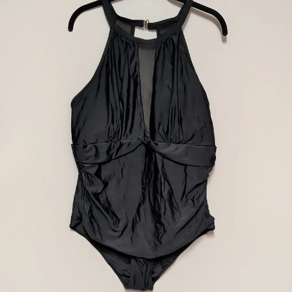 Black Halter Neck Swimsuit